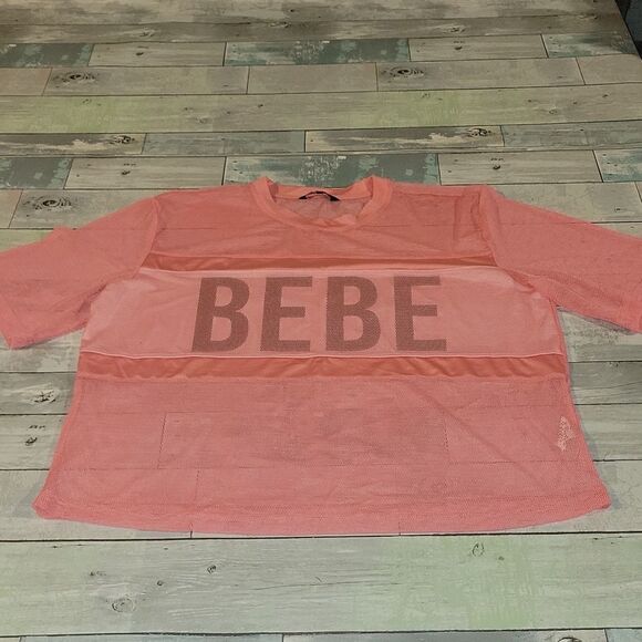 bebe sport Pink Shirt/Top sz X-Large - Picture 1 of 7